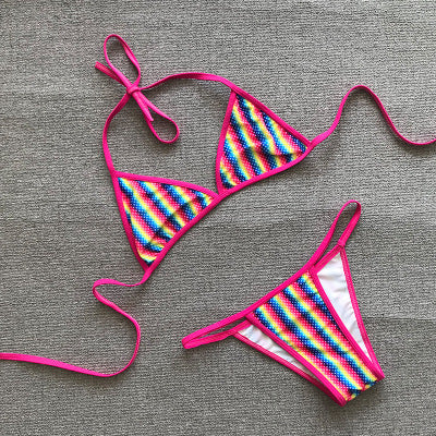 Rainbow Rush Three-Piece Bikini