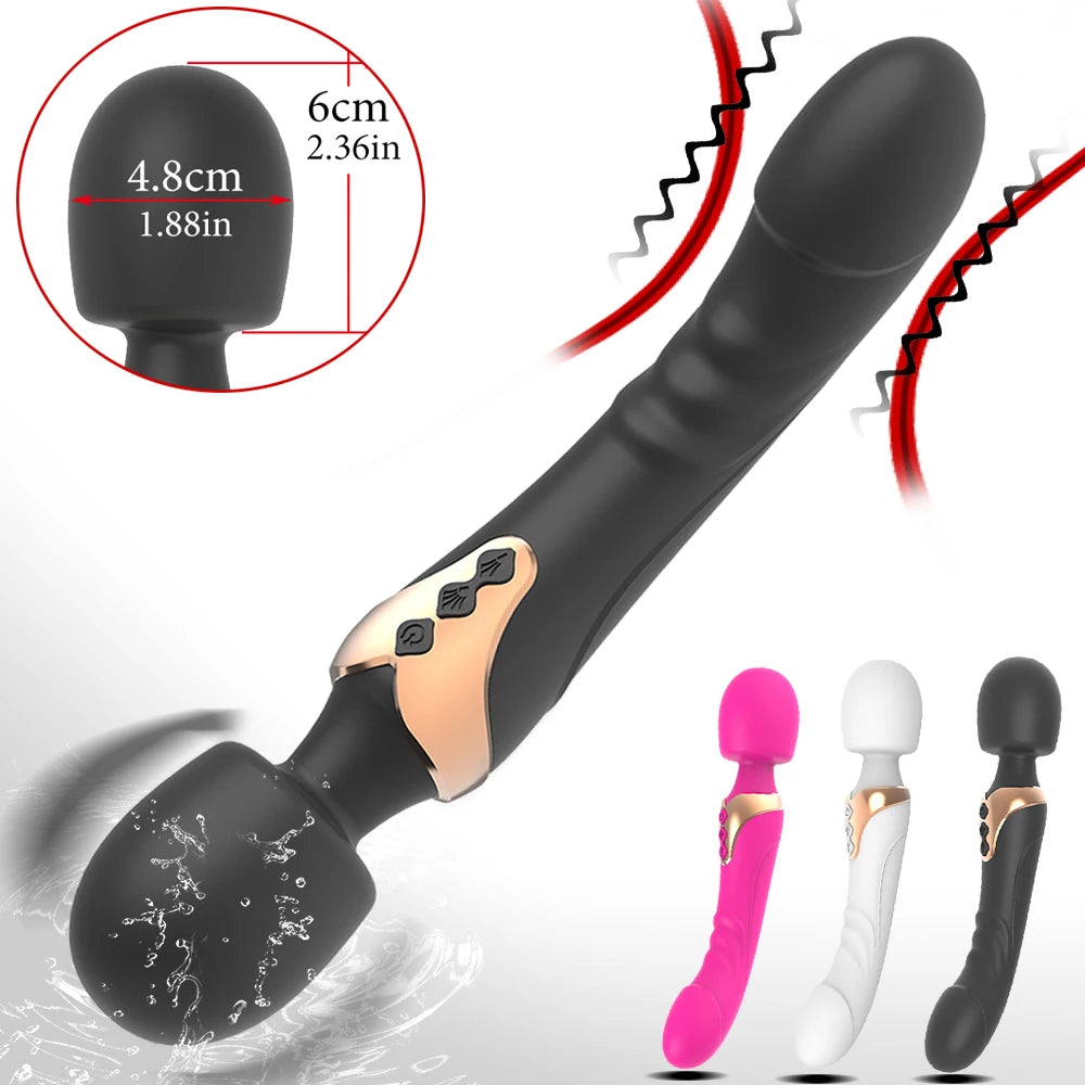 Dual Action Silicone Vibrator - 2-in-1 Massager with Dual Motors