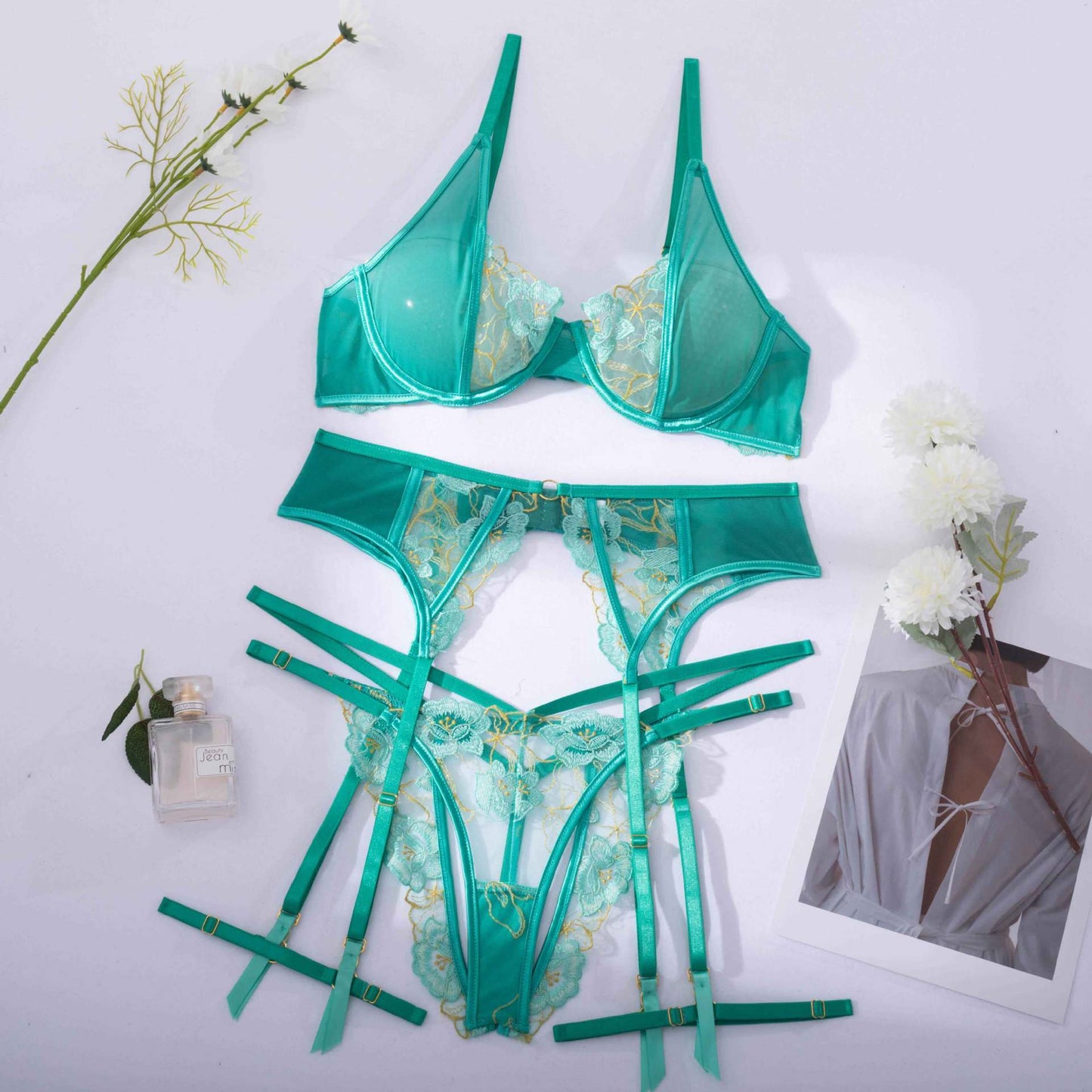 Emerald Oasis Lingerie Set