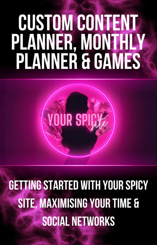 OnlyFans Custom Content Planner, Monthly Planner and Game Ideas