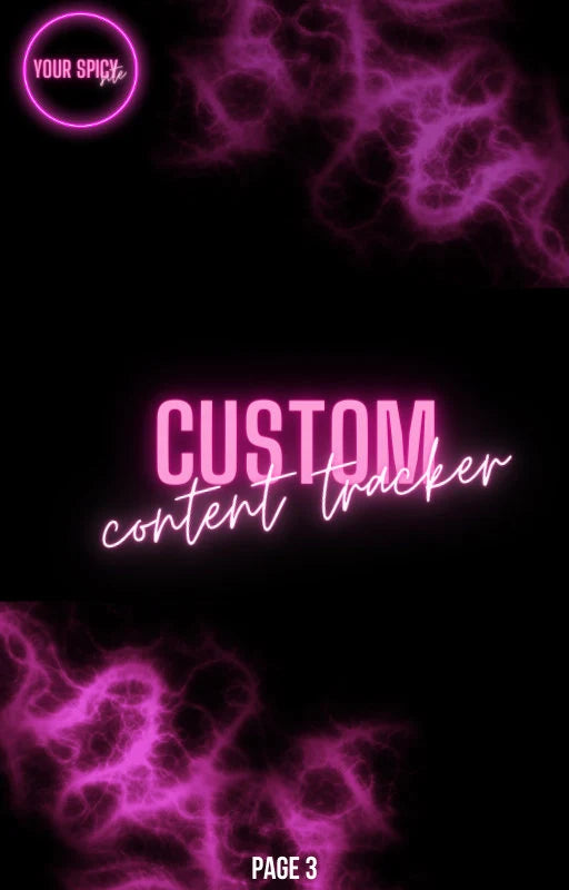 OnlyFans Custom Content Planner, Monthly Planner and Game Ideas