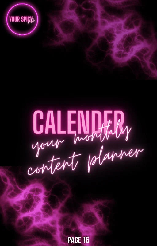 OnlyFans Custom Content Planner, Monthly Planner and Game Ideas