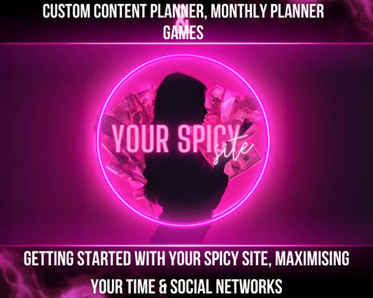 OnlyFans Custom Content Planner, Monthly Planner and Game Ideas